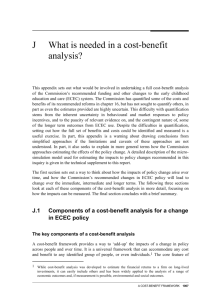 J What is needed in a cost-benefit analysis?