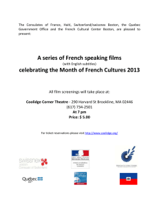 celebrating the Month of French Cultures 2013
