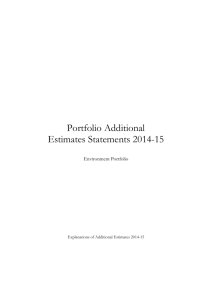 Portfolio Additional Estimates Statements 2014-15