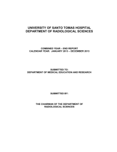 university of santo tomas hospital department of radiological sciences