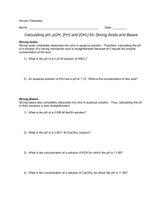 Calculations for Strong Acids and Bases-posy-2014