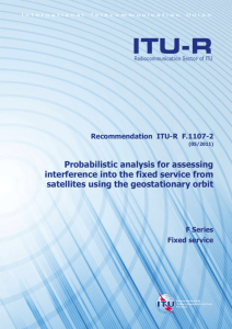 RECOMMENDATION ITU-R F.1107-2* - Probabilistic analysis for