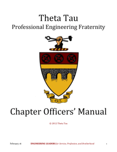 Chapter Officers` Manual