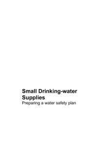 Small Drinking-water Supplies: Preparing a water safety plan