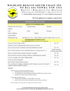 Membership application form - Wildlife Rescue South Coast