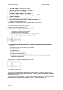 HND Applied Chemistry MidKent College Title of the module Further