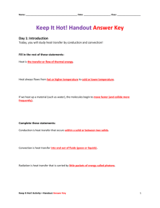 Keep It Hot! Handout Answer Key