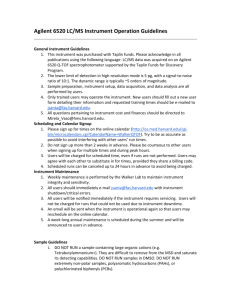 Agilent 6520 LC/MS Instrument Operation Guidelines