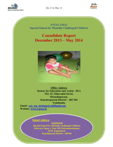 6 month Consolidated Report School for Mentally Challenged