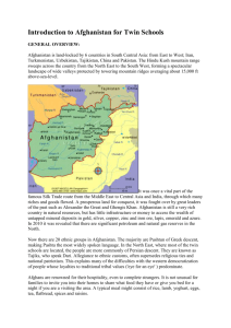 Introduction to Afghanistan for Twin Schools