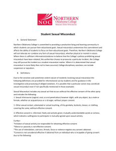 Student Sexual Misconduct - Northern Oklahoma College