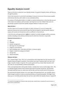 Equality Analysis forms - York St John University