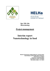 Final report - group 7 - Nanotechnology in food