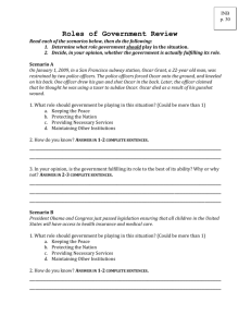 Roles of Government Review Handout