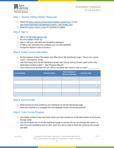 Orientation Checklist: ALVS Student