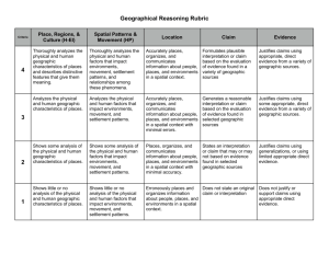 Geographical Reasoning Rubric