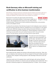 Ricoh Germany relies on Microsoft training and