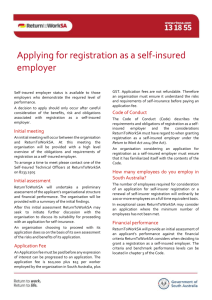 Applying for registration as a self-insured employer