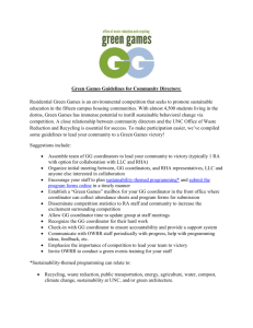 Green Games Guidelines for Community Directors: Residential