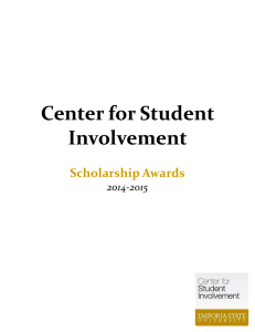 Involvement Scholarship - Emporia State University