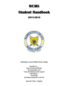 WCMS Student Handbook 2015-2016