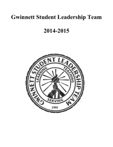 2014-2015 Gwinnett Student Leadership Team Application