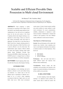 Scalable and Efficient Provable Data Possession in Multi cloud