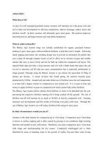 AERATION: What does it do? As part of a well managed grassland
