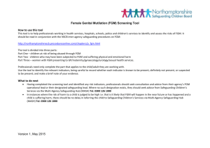 FGM Screening Tool - Child Protection Procedures Manual
