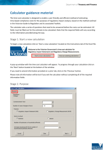 Automated time cost calculator guidance material