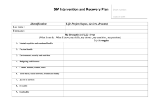 SIV Intervention and Recovery Plan