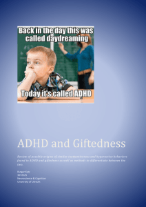 ADHD and Giftedness - Utrecht University Repository