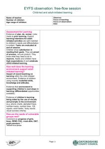 Practitioner observation - free flow session (doc format, 62Kb)