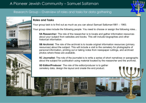 Samuel Saltzman - Historic Cemeteries Conservation Trust of