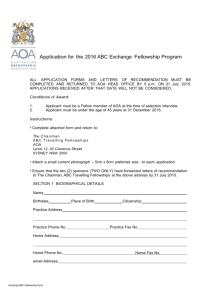 ABC Fellowship 2016 Application Form