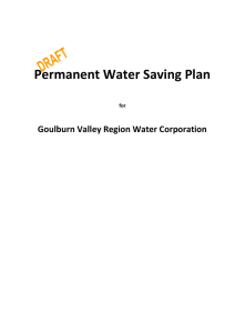 Permanent Water Saving Plan for Goulburn Valley Region Water