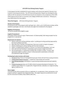 Application for UCO-CEPS Grant Writing Scholar Program