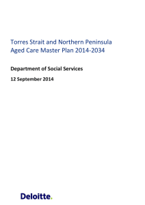 Torres Strait and Northern Peninsula Aged Care Master Plan 2014
