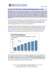 Clouds - Next Gen Building Blocks - IaaS