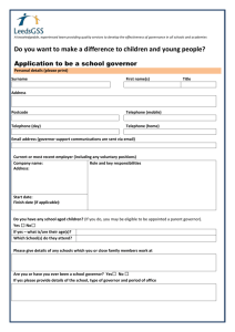 Application to be a school governor