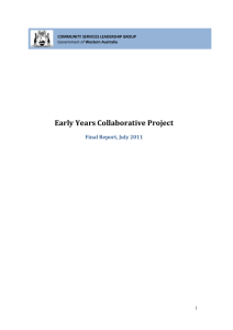 Final Report - Early Years Collaborative Project