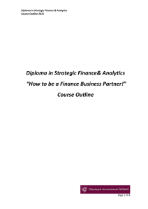 Course Outline - Chartered Accountants Ireland