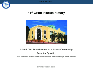 Local History Miami`s Jewish Community lesson