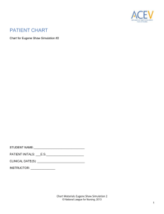 PATIENT CHART Chart for Eugene Shaw Simulation #2 STUDENT