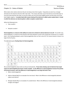 Name Date Class Worksheet #2 Chapter 13 – States of Matter