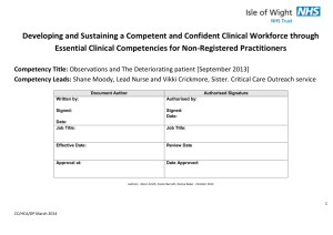 Deteriorating Patient for Non Registered Practitioners