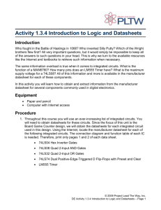 1.3.4.A Introduction to Logic & Datasheets