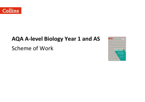A-level Biology Year 1 and AS SOW