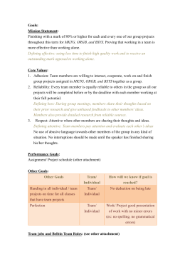 HONEY'S FIVE TEAM ROLES an alternative framework to Belbin's 8