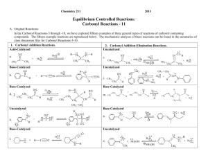 212-13Carbonyl-11Rec.. - Moravian College Chemistry Department